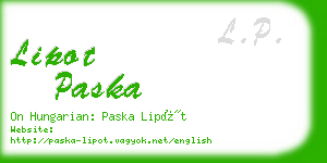 lipot paska business card